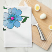 5色の花デザイン キッチンタオル (四つ折り)