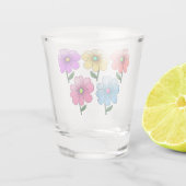 5色の花デザイン ショットグラス (裏面)
