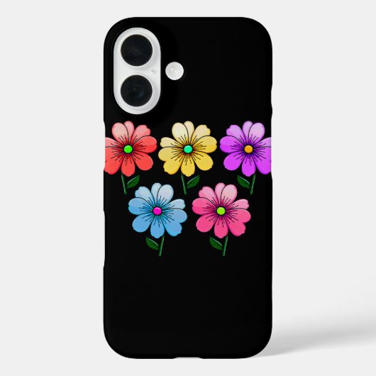 5色の花デザイン Case-Mate iPhoneケース (裏面)