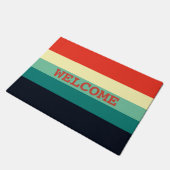 5色コンボ – ブルーアクアグリーンイエローレッド ドアマット (アングル)