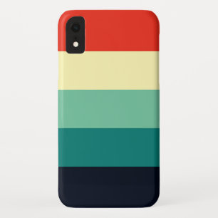 5色コンボ – ブルーアクアグリーンイエローレッド iPhone XRケース