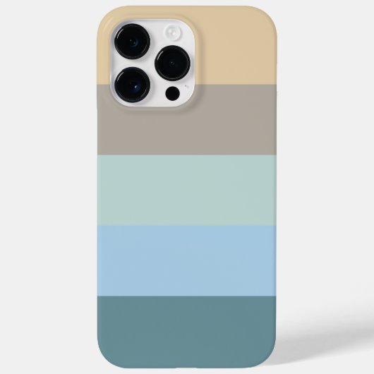 5色コンボ – ブルーブラウンサンドベージュターコイズ Case-Mate iPhoneケース (裏面)
