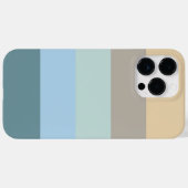 5色コンボ – ブルーブラウンサンドベージュターコイズ Case-Mate iPhoneケース (裏面 (横))