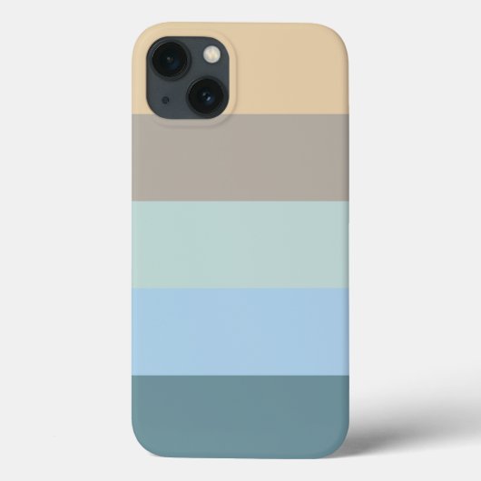 5色コンボ – ブルーブラウンサンドベージュターコイズ Case-Mate iPhoneケース (裏面)