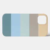 5色コンボ – ブルーブラウンサンドベージュターコイズ Case-Mate iPhoneケース (裏面 (横))