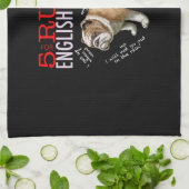 5英国のブルドッグ所有者のブルドッグパパ母 キッチンタオル (折り畳み)