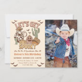 5誕生日のウェスタン不気味パーティー写真を取得しよう 招待状 (正面)