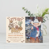 5誕生日のウェスタン不気味パーティー写真を取得しよう 招待状 (スタンド正面)