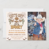 5誕生日のウェスタン不気味パーティー写真を取得しよう 招待状 (正面)