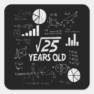 5誕生日スクエアルート数学5年古い日贈り物 スクエアシール