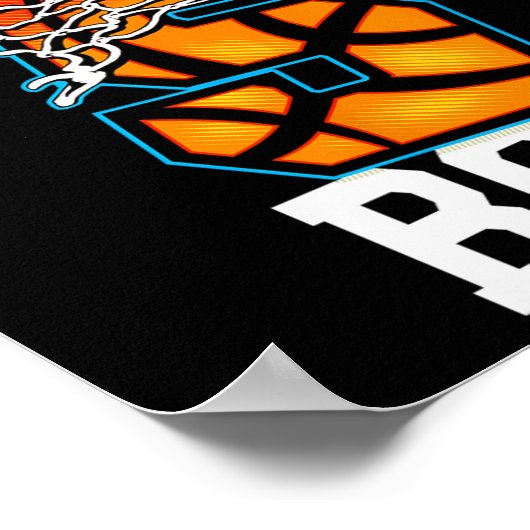 5誕生日バスケットボール5歳キッズギフト ポスター (角)