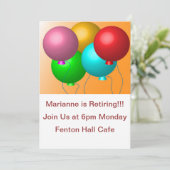 5誕生日バルーンカスタム文字 招待状 (スタンド正面)