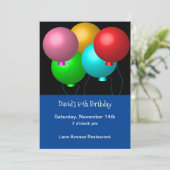 5誕生日バルーンカスタム50誕生日 招待状 (スタンド正面)