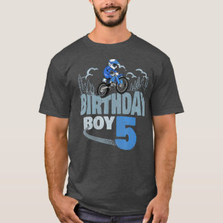 5誕生日ボーイダートバイクモトクロス5歳B Tシャツ