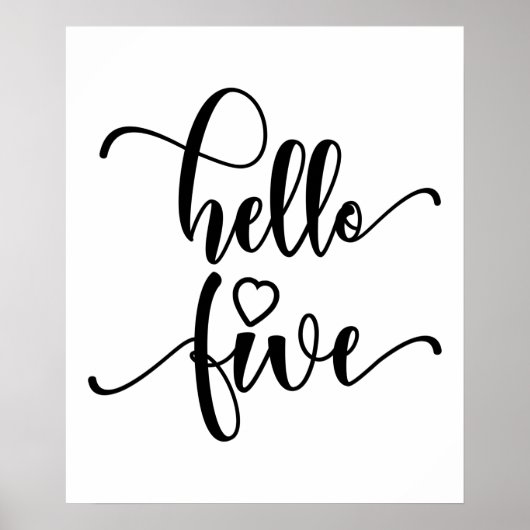 5誕生日女の子こんにちは5かわいい5歳の子 ポスター (正面)