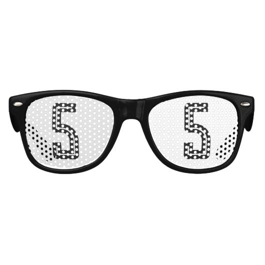 5誕生日年齢5レトロパーティーサングラス キッズサングラス (正面)