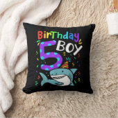 5誕生日5歳シャーク・ギフト クッション (ブランケット)