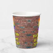 5誕生日:おもしろいグラフィティインスパイアレインボー5 紙コップ (左)