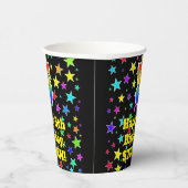 5誕生日:おもしろい星模様と虹5 紙コップ (右)
