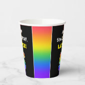 5誕生日:カラフルレインボー5、名前をカスタムする 紙コップ (左)