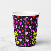 5誕生日：愛するハートパターン、虹5 紙コップ (右)