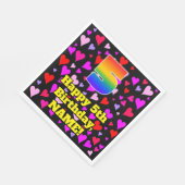 5誕生日:愛するハートパターン、虹# 5 スタンダードランチョンナプキン (角)