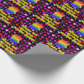 5誕生日:愛するハートパターン、虹# 5 ラッピングペーパー (角)