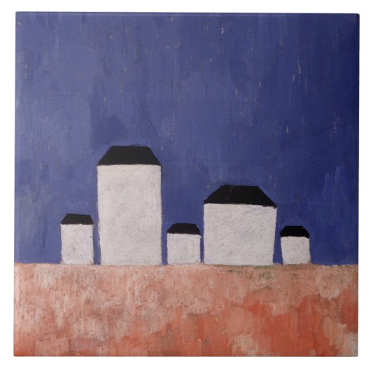 5軒の家、c.1932との景色 タイル (正面)