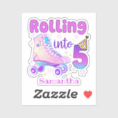 5転がに入る|ローラースケーター誕生祝い シール (シート)