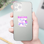 5転がに入る|ローラースケーター誕生祝い シール (スマートフォン)