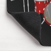 5部分のドラムキット-赤い終わり-ドラムマウスパッド マウスパッド (コーナー)