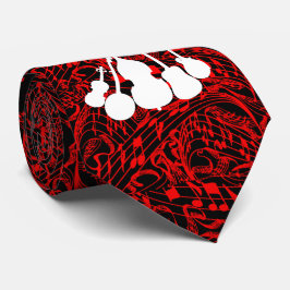 5部分バンドが付いている音楽ノート ネクタイ