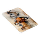 "5野生の口ひげ"ほこりっぽい西の水色 マグネット (右側)