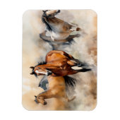 "5野生の口ひげ"ほこりっぽい西の水色 マグネット (縦)