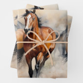 "5野生の口ひげ"ほこりっぽい西の水色 ラッピングペーパーシート (インサイチュ)