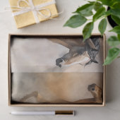 "5野生の口ひげ"ほこりっぽい西の水色 薄葉紙 (ギフト)