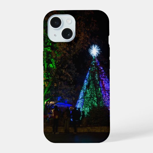 5階建てのSDCツリー 夜 iPhoneケース iPhone 15ケース (裏面)