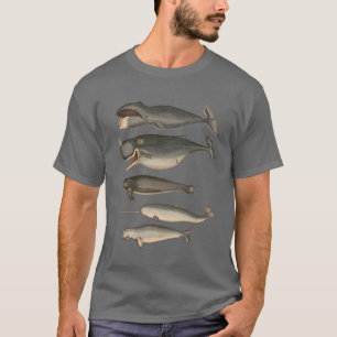 5頭のヴィンテージのクジラ Tシャツ