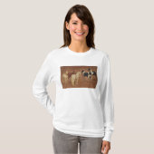 5頭の馬の勉強 Tシャツ (正面フル)