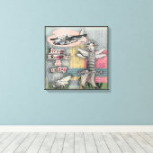 5飛んでいる日目の生き物byNatalie schorr キャンバスプリント (インサイチュ (ウッドフロア))