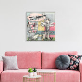 5飛んでいる日目の生き物byNatalie schorr キャンバスプリント (インサイチュ (リビング))