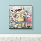 5飛んでいる日目の生き物byNatalie schorr キャンバスプリント (インサイチュ (ウッドフロア))