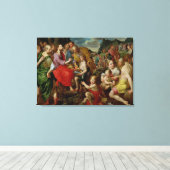 5食べ物を与え千の キャンバスプリント (インサイチュ (ウッドフロア))