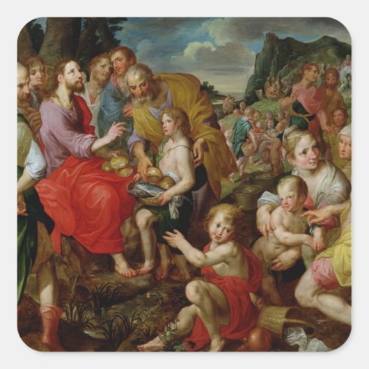 5食べ物を与え千の スクエアシール (正面)