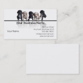 5黒およびタンのコッカースパニエルの子犬 名刺 (正面/裏面)