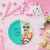 50おもしろいは新しいF爆弾の誕生日パーティー ペーパープレート (パーティー)