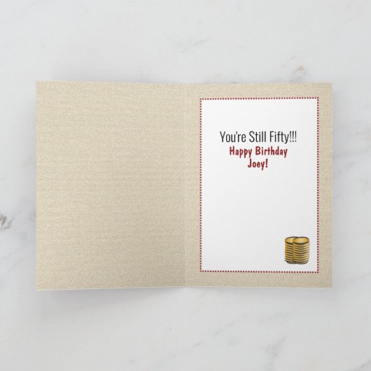 50おもしろいトランプのポーカーハンド賭博誕生日カード カード (内部)