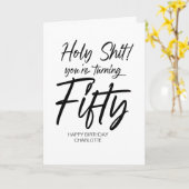 50おもしろいハッピーバースデー第50回 カード (黄色い花)