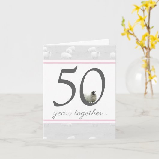 50おもしろい位の夫/妻の記念カード カード (黄色い花)