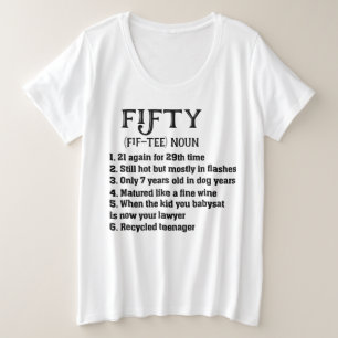 50おもしろい定義の誕生日ギフト プラスサイズTシャツ